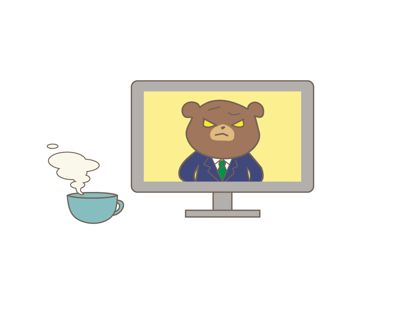 熊上司 画面越しなら ここ来まい